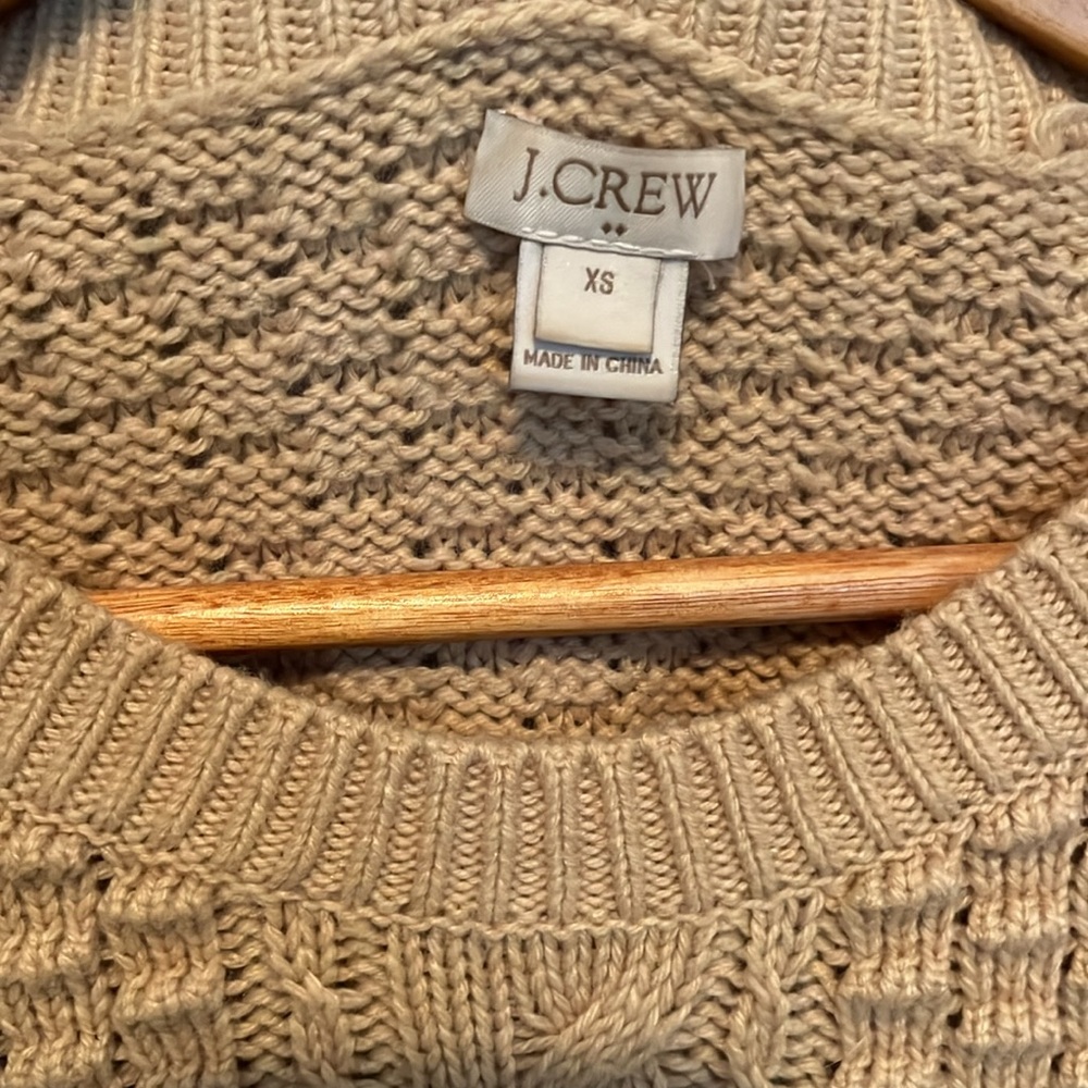 J. Crew Tan Cableknit Sweater - Picture 3 of 7